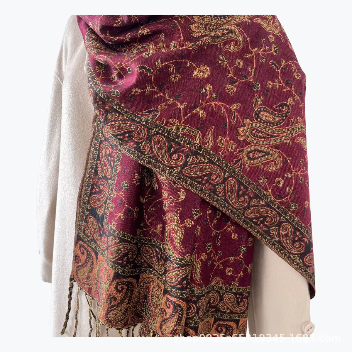 Écharpe- Voile Jacquard Pashmina